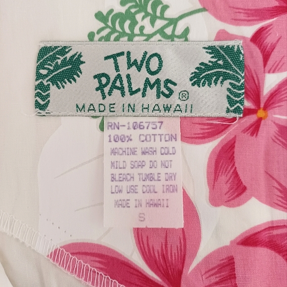 Vintage Pink Plumeria Aloha Party Dress Size Small - Picture 5 of 8